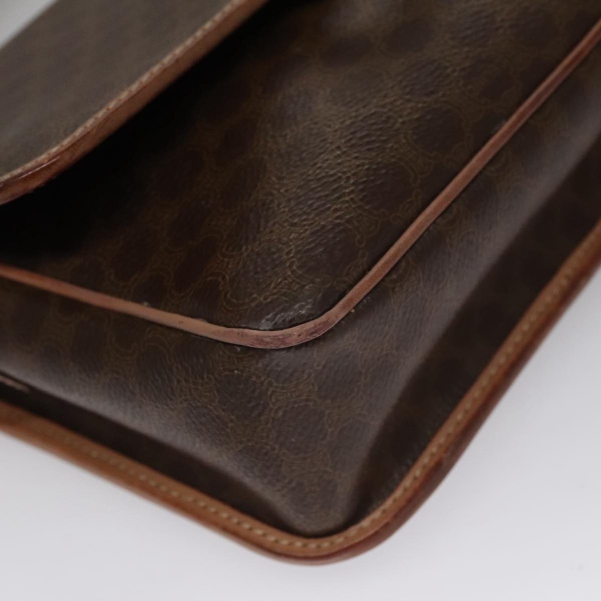 Céline Macadam Brown Canvas Shoulder Bag (Pre-Owned)