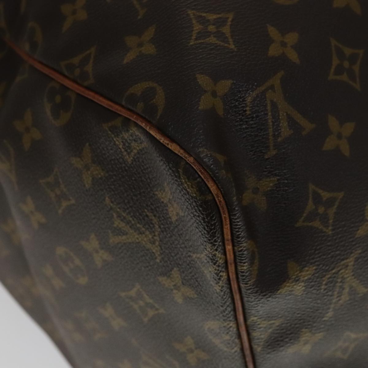 Louis Vuitton Keepall 55 Brown Leather Travel Bag (Pre-Owned)