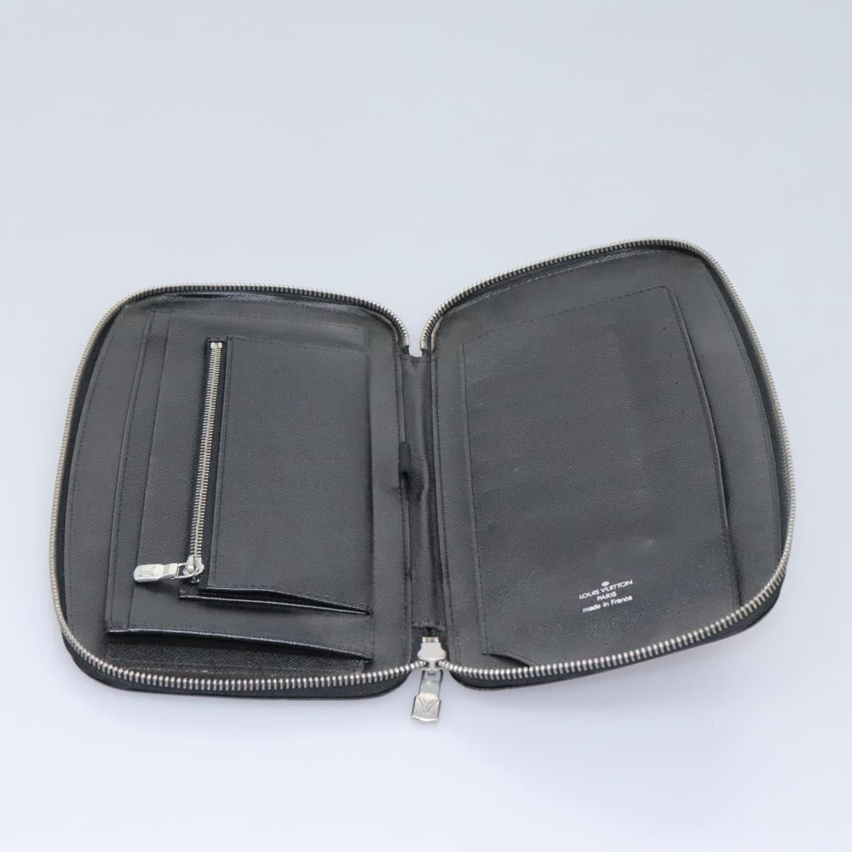 Louis Vuitton Taiga Black Leather Wallet (Pre-Owned)