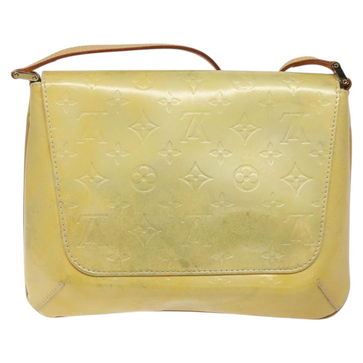 Louis Vuitton Thompson Street Beige Patent Leather Shoulder Bag (Pre-Owned)