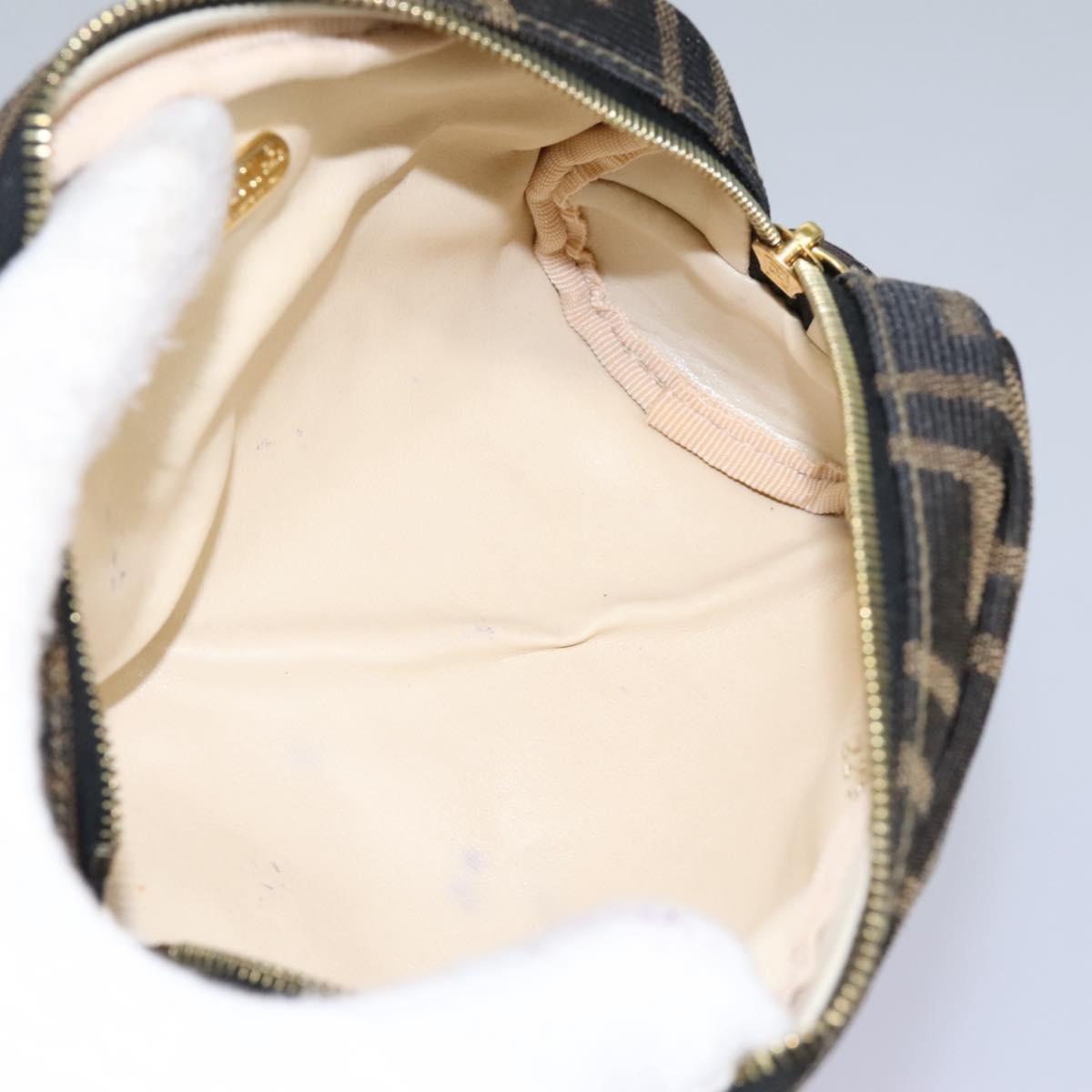 Fendi Zucca Brown Canvas Clutch Bag (Pre-Owned)