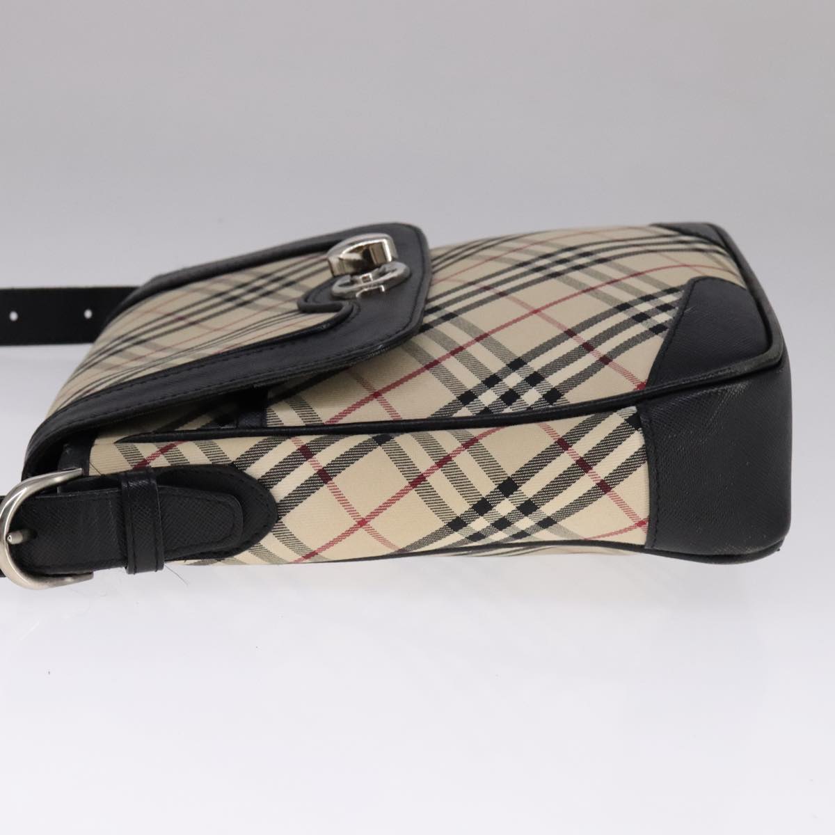 Burberry Nova Check Beige Canvas Shoulder Bag (Pre-Owned)