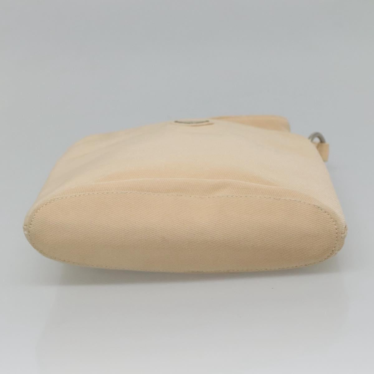 Prada Beige Canvas Shoulder Bag (Pre-Owned)