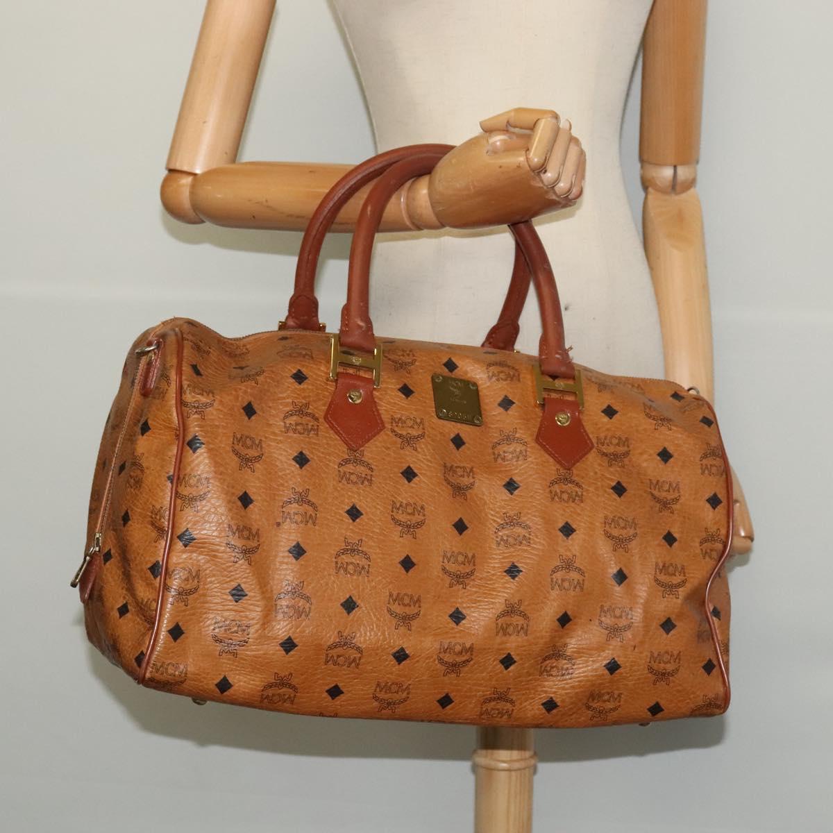 MCM Visetos Brown Canvas Travel Bag (Pre-Owned)