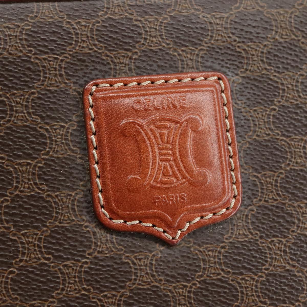 Céline Macadam Brown Canvas Briefcase Bag (Pre-Owned)