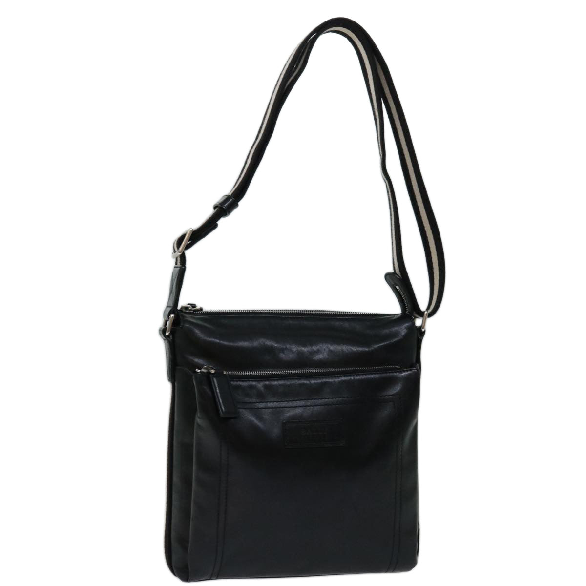 Bally -- Black Leather Shoulder Bag (Pre-Owned)