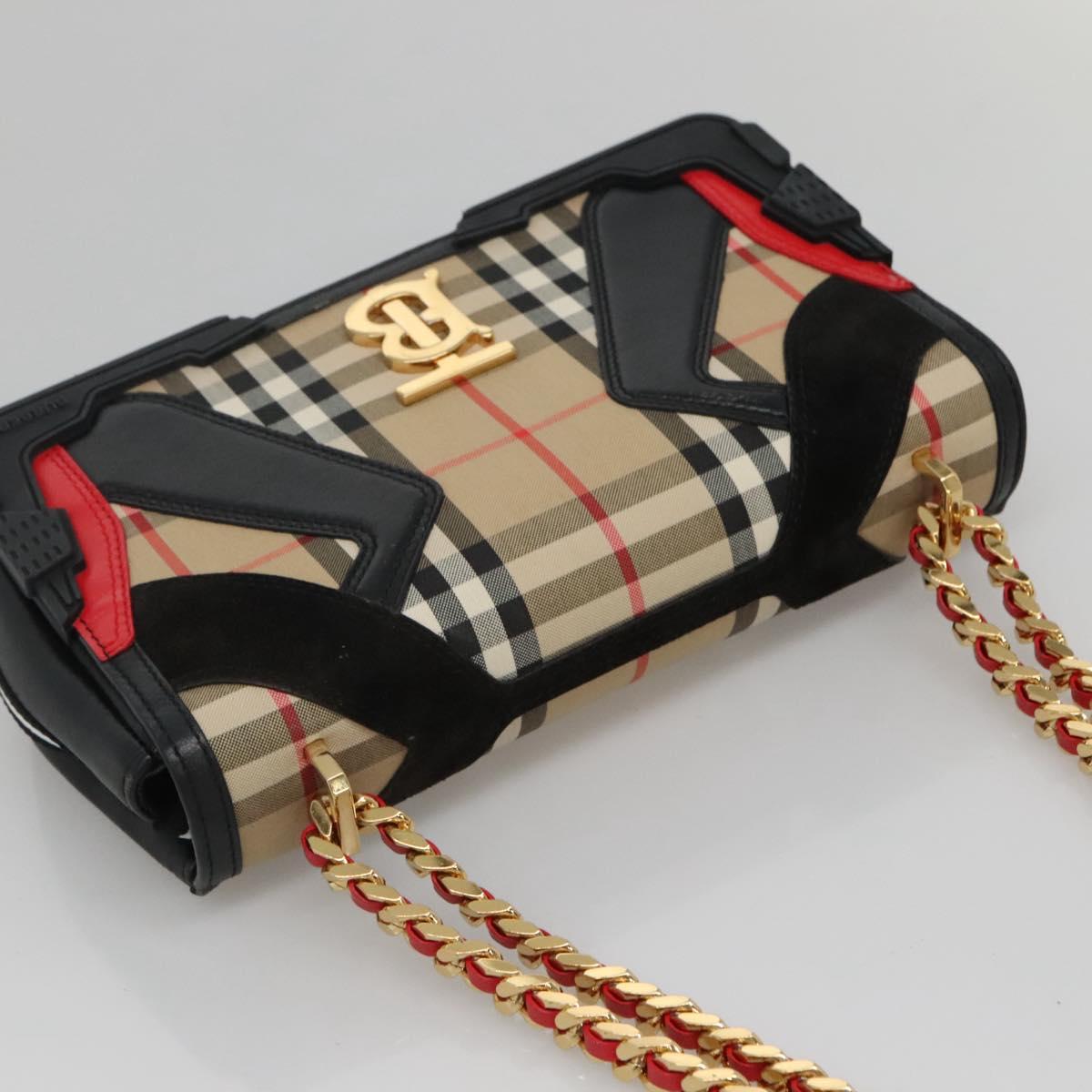 Burberry Tb Beige Canvas Shoulder Bag (Pre-Owned)