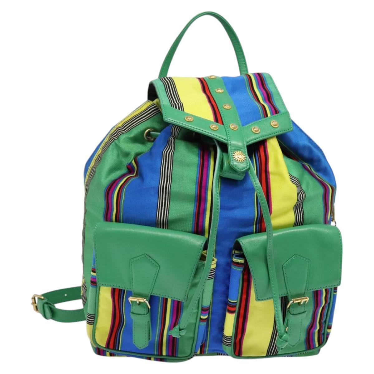 Versace Multicolour Nylon Backpack Bag (Pre-Owned)