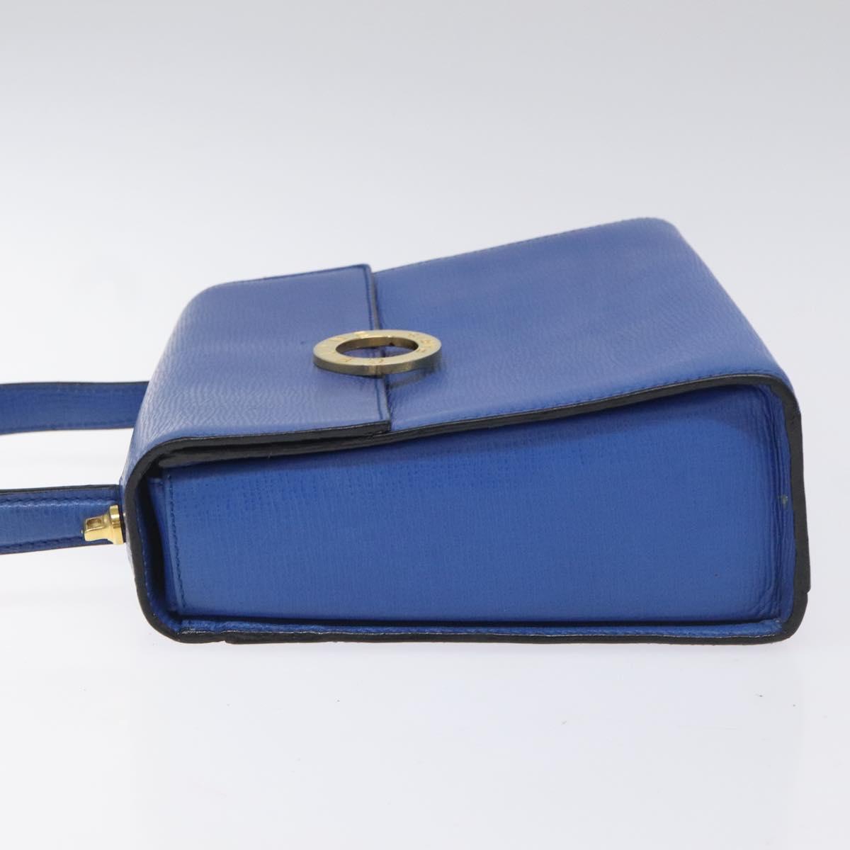 Céline Logo Du Cercle Blue Leather Handbag (Pre-Owned)