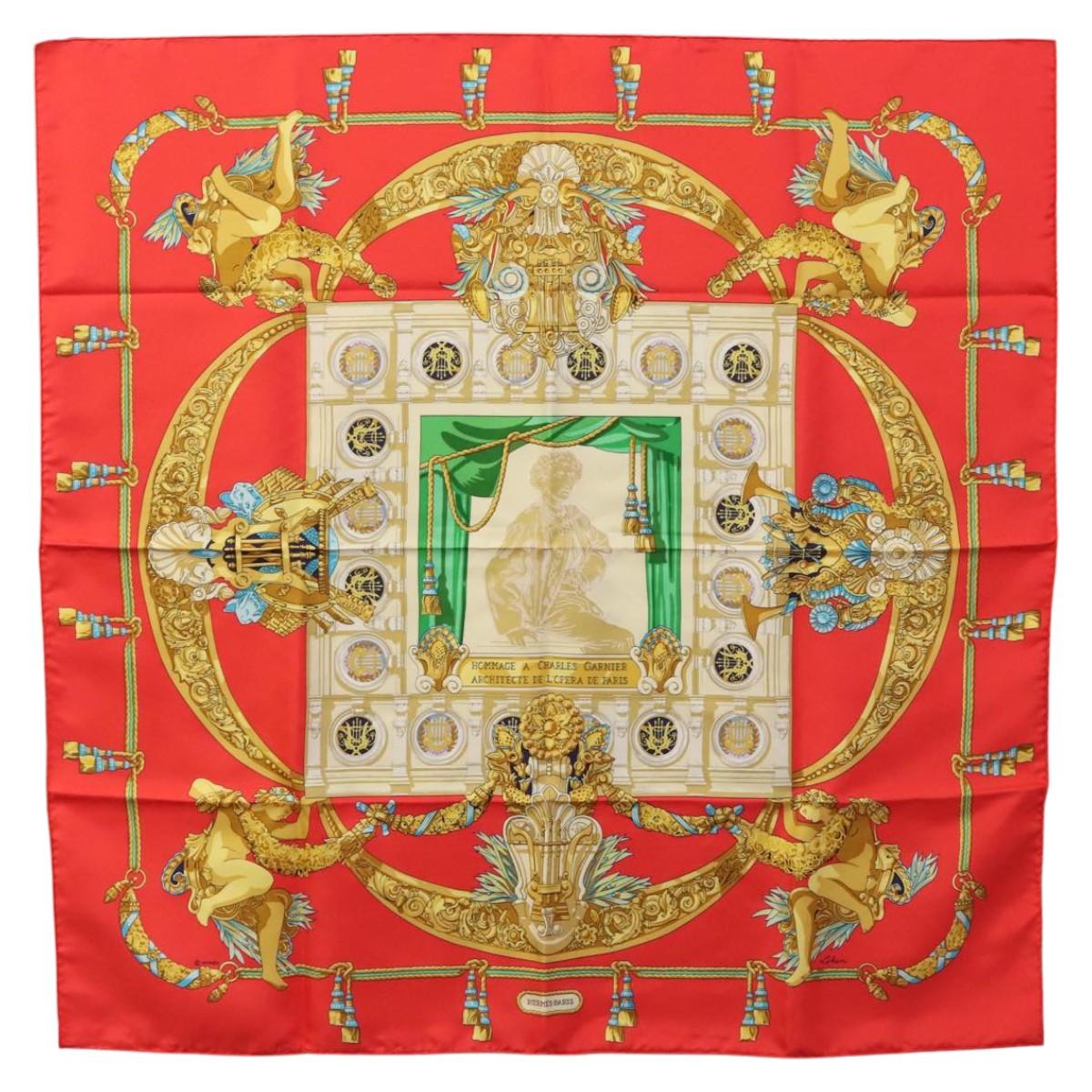 Hermès Red Silk Scarf (Pre-Owned)