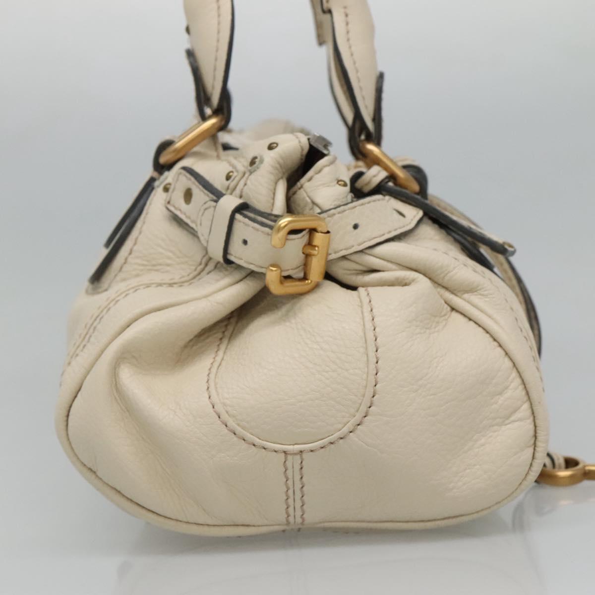 Chloé Paddington White Leather Handbag (Pre-Owned)
