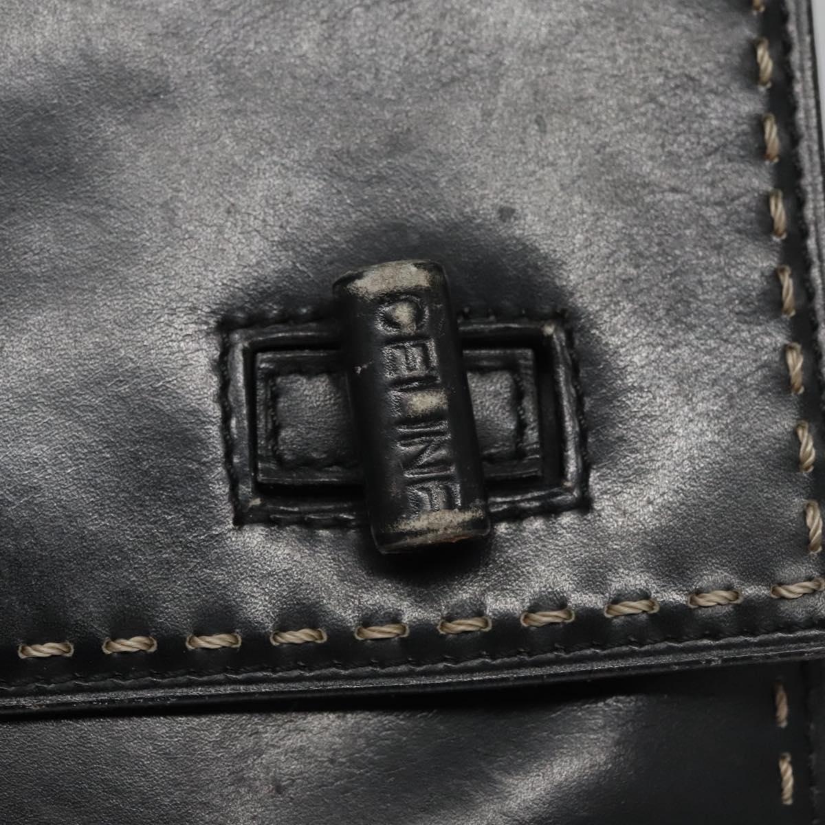 Céline Macadam Black Leather Handbag (Pre-Owned)