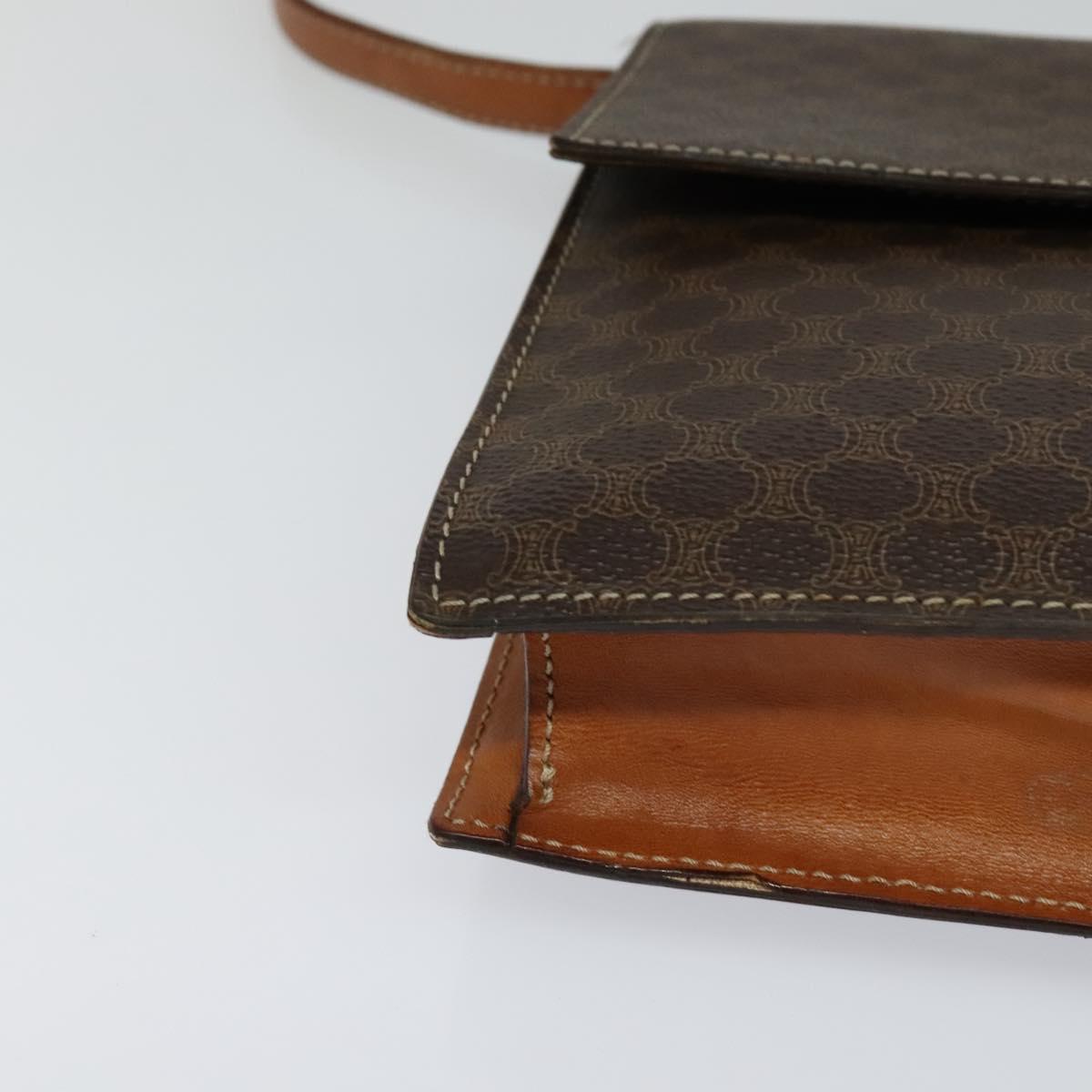Céline Macadam Brown Canvas Shoulder Bag (Pre-Owned)