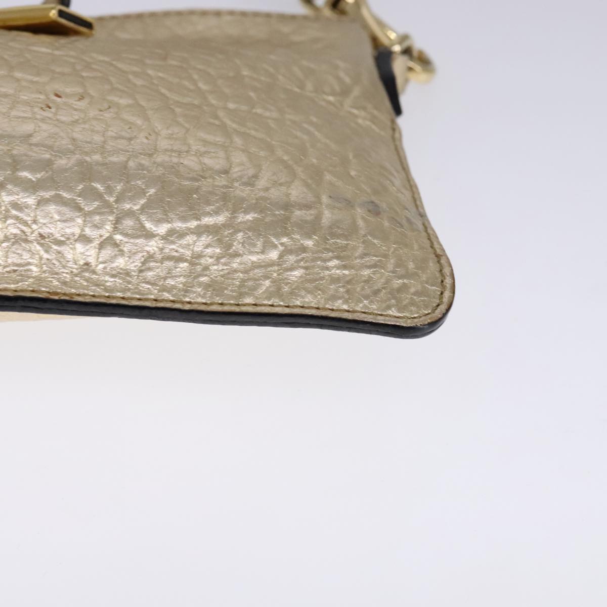Burberry Gold Leather Shoulder Bag (Pre-Owned)