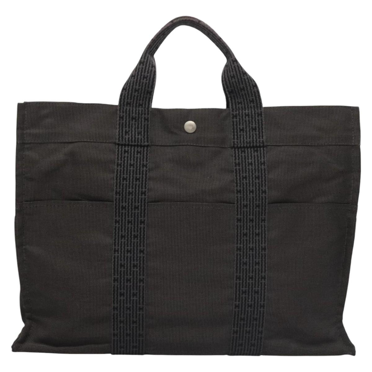 Hermès Herline Grey Canvas Tote Bag (Pre-Owned)