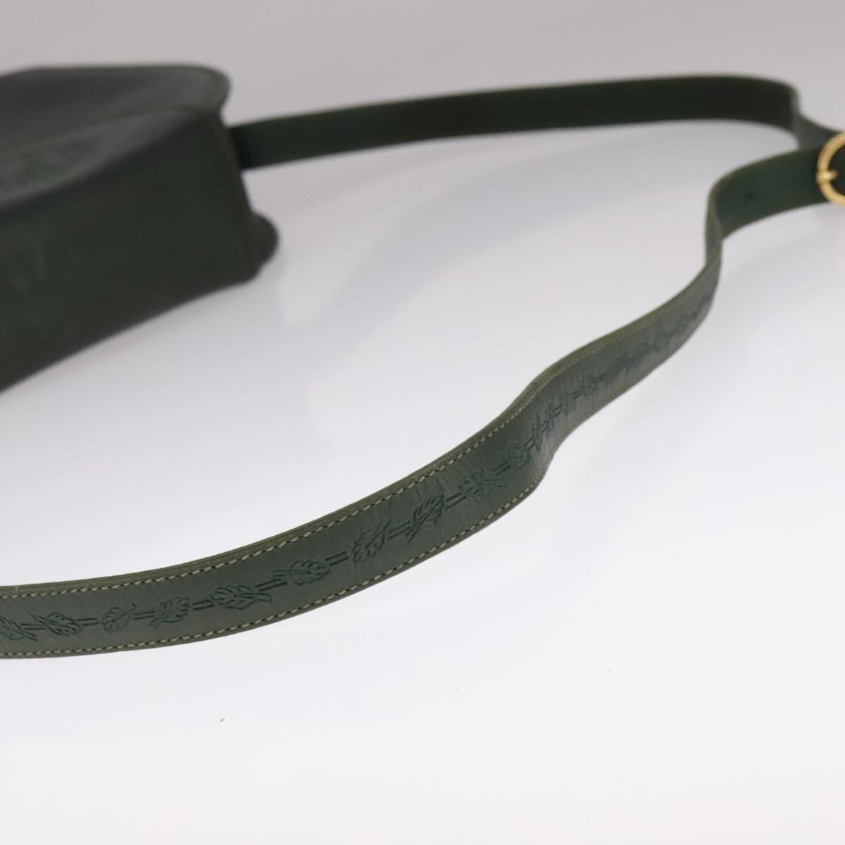 Burberry Green Leather Shoulder Bag (Pre-Owned)