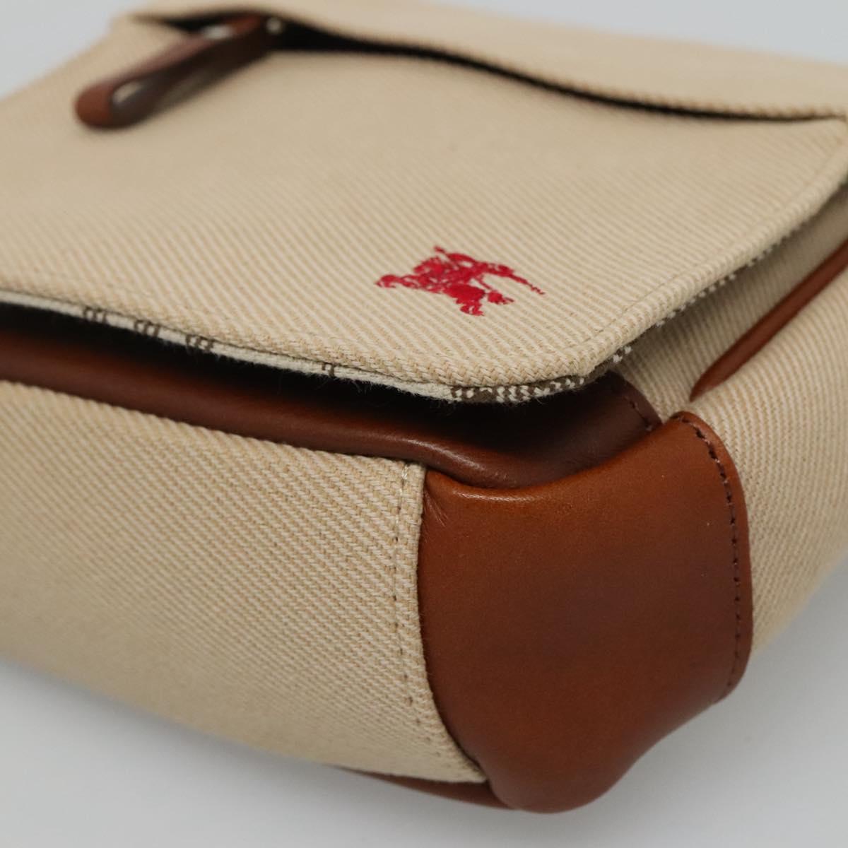 Burberry Blue Label Beige Canvas Shoulder Bag (Pre-Owned)