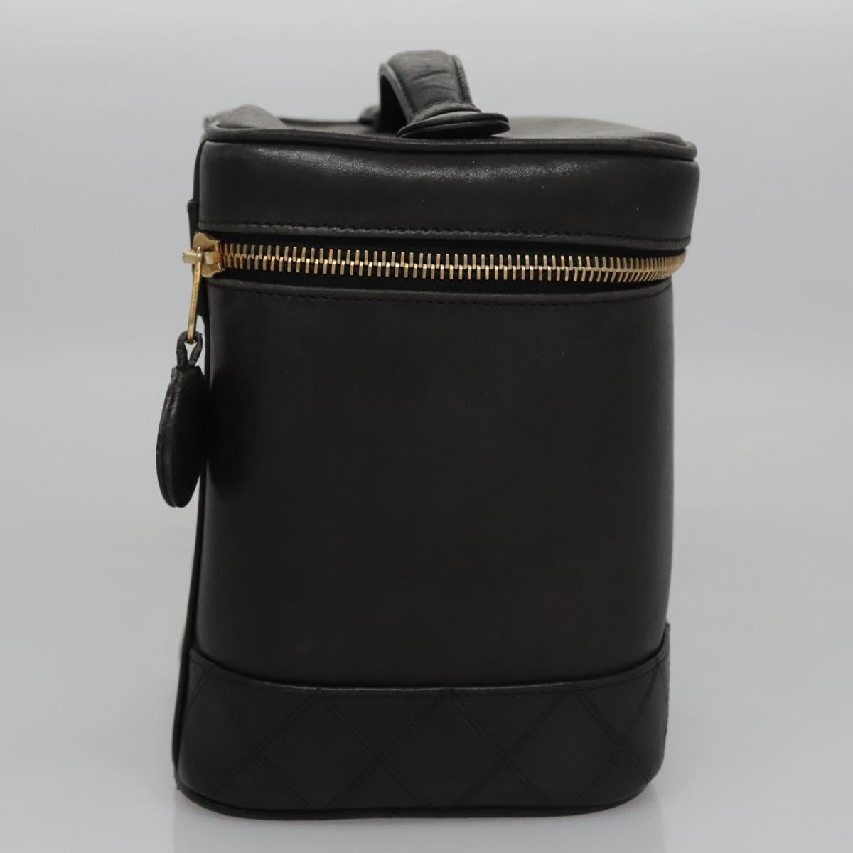 Chanel Vanity Black Leather Handbag (Pre-Owned)