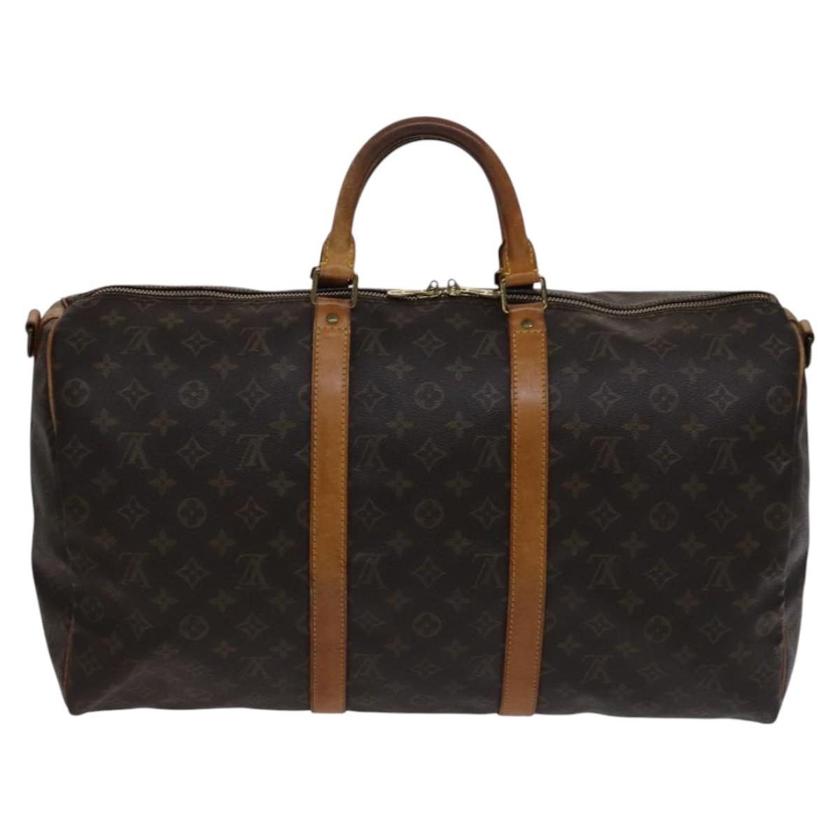 Louis Vuitton Keepall 50 Brown Canvas Travel Bag (Pre-Owned)