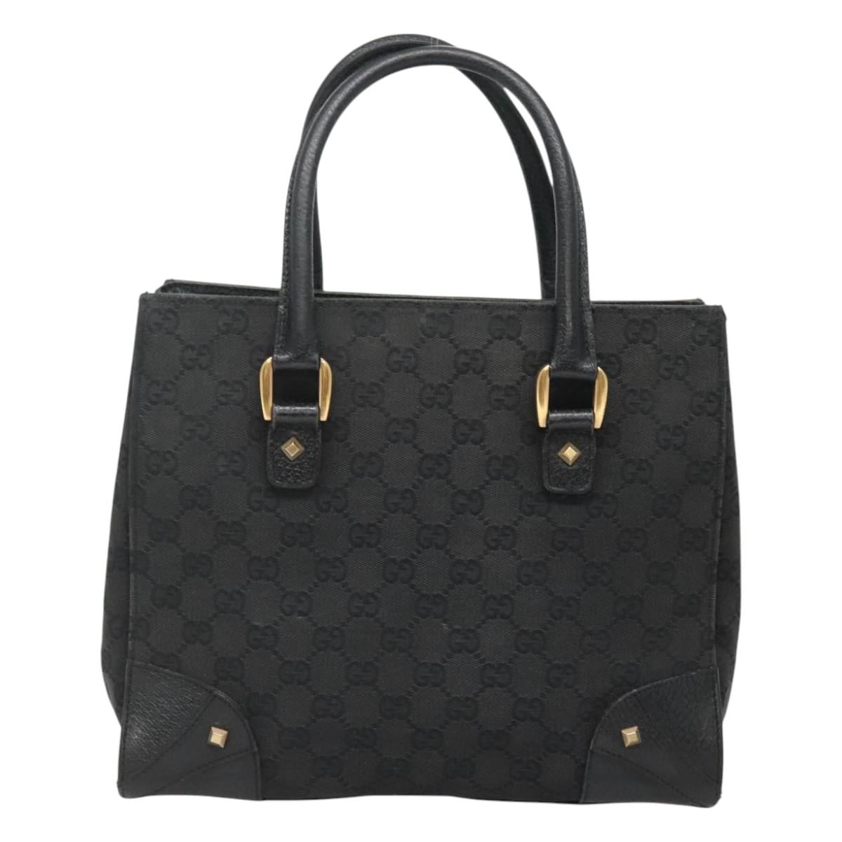 Gucci Gg Canvas Black Canvas Handbag (Pre-Owned)