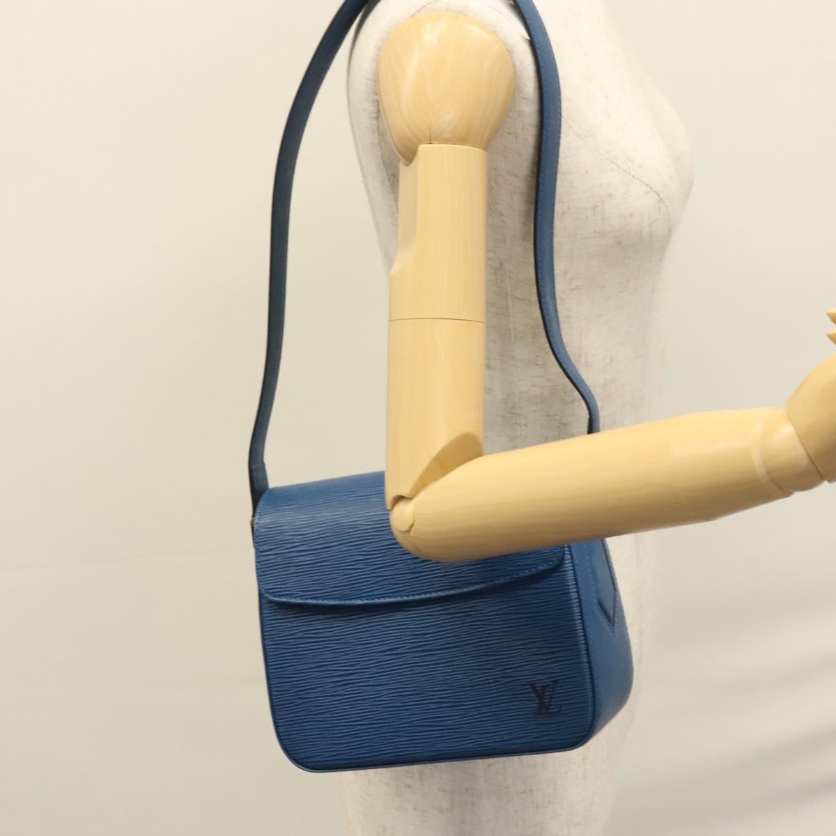 Louis Vuitton Grenelle Blue Leather Shoulder Bag (Pre-Owned)