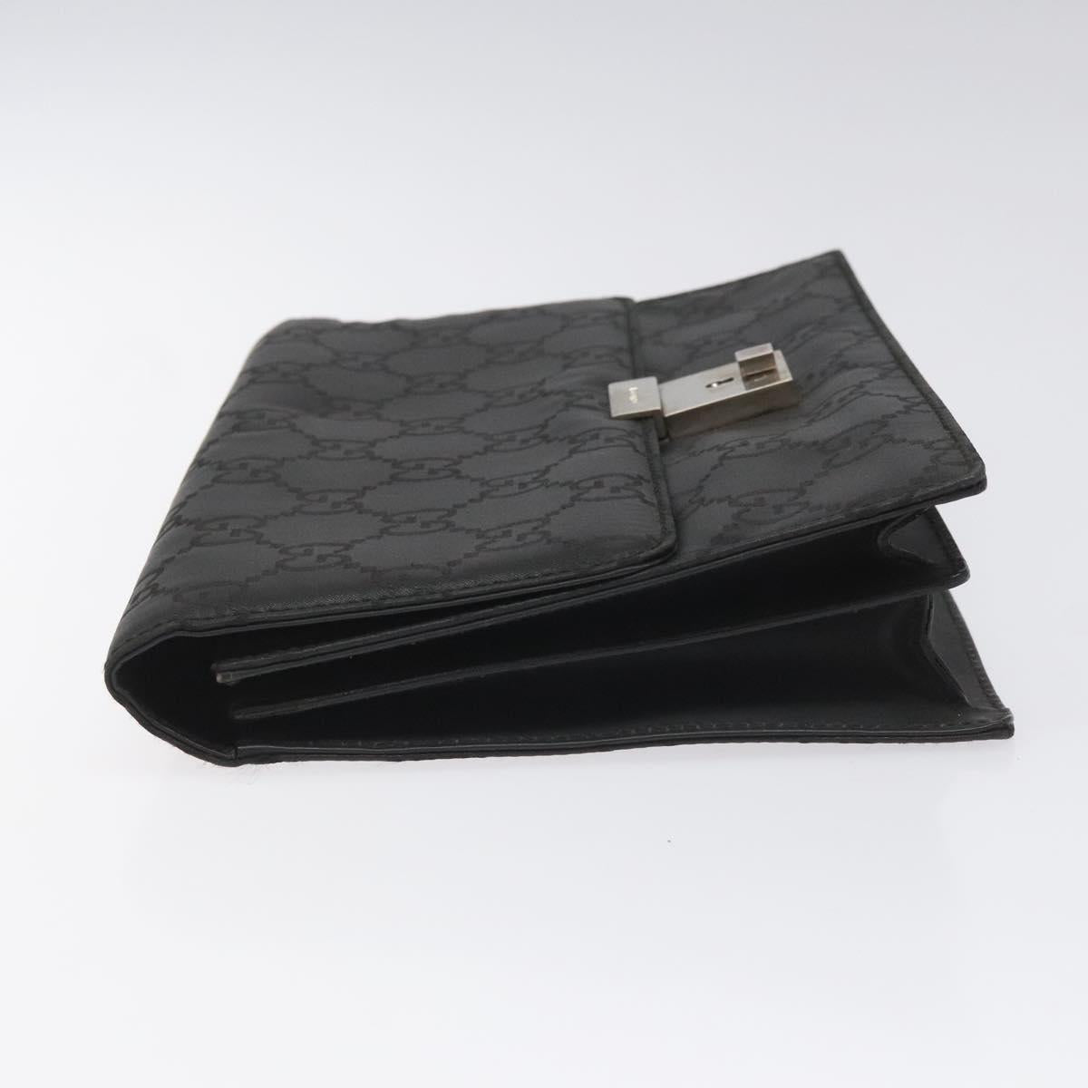 Gucci Gg Canvas Black Canvas Clutch Bag (Pre-Owned)