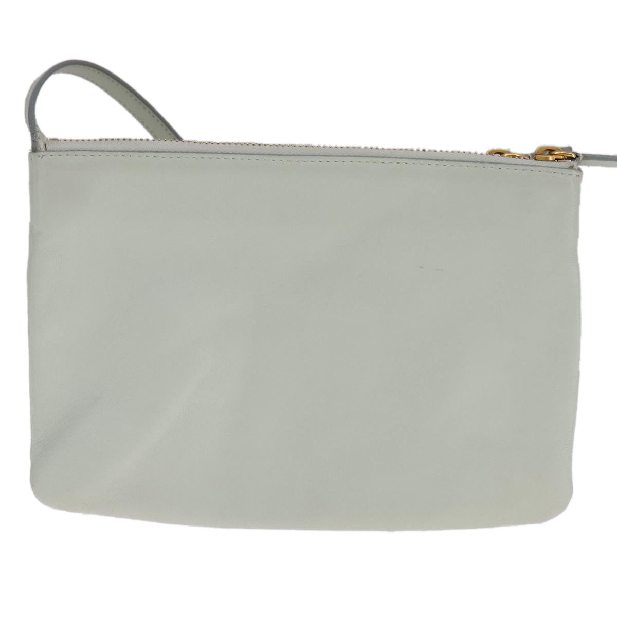 Céline Trio Green Leather Shoulder Bag (Pre-Owned)