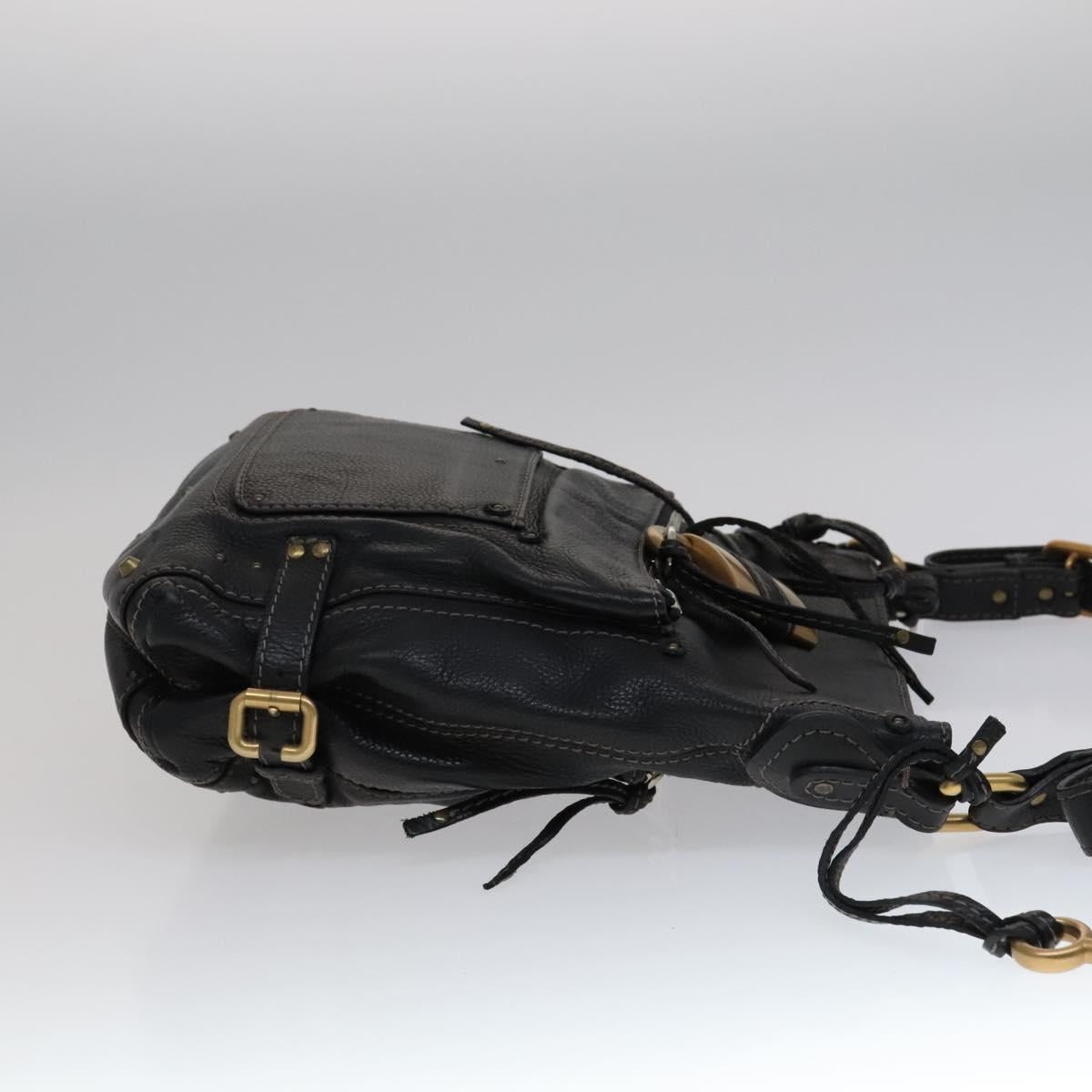 Chloé Paddington Black Leather Shoulder Bag (Pre-Owned)