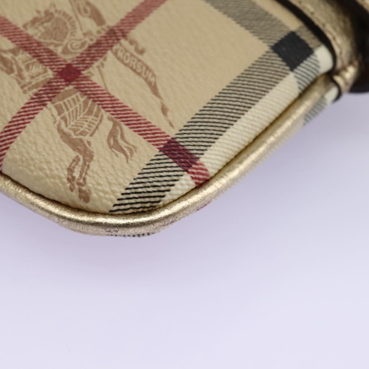 Burberry Haymarket Beige Canvas Shoulder Bag (Pre-Owned)