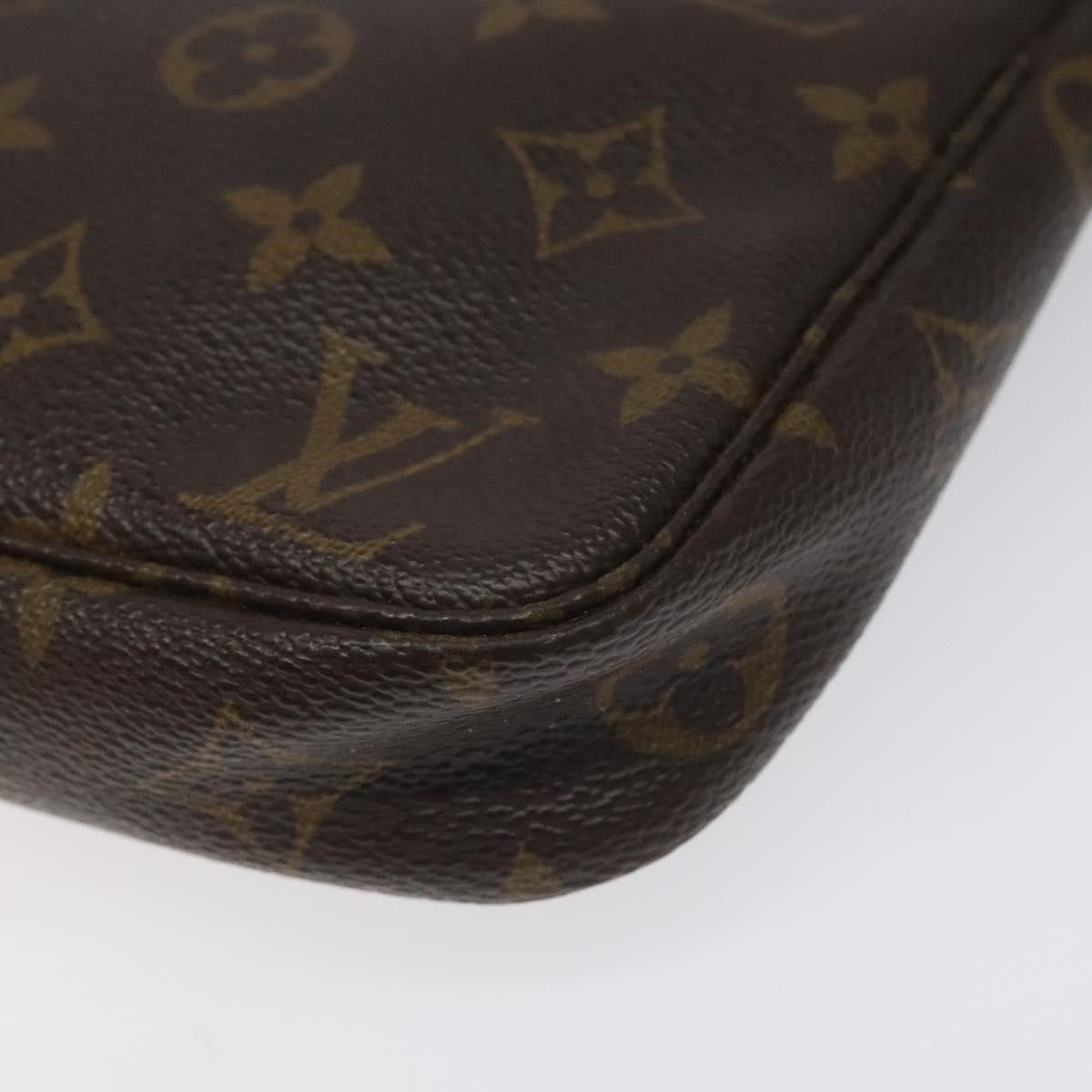 Louis Vuitton Pochette Accessoire Brown Canvas Clutch Bag (Pre-Owned)