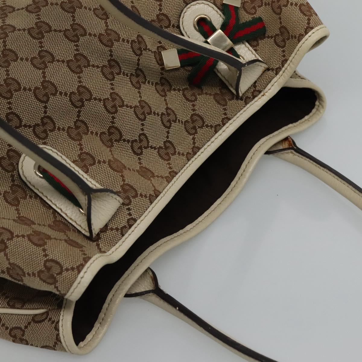 Gucci Princy Beige Canvas Tote Bag (Pre-Owned)