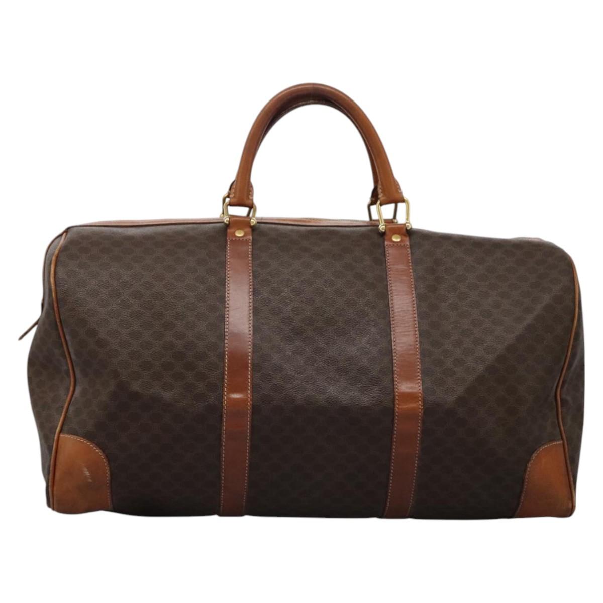 Céline Boston Brown Canvas Travel Bag (Pre-Owned)