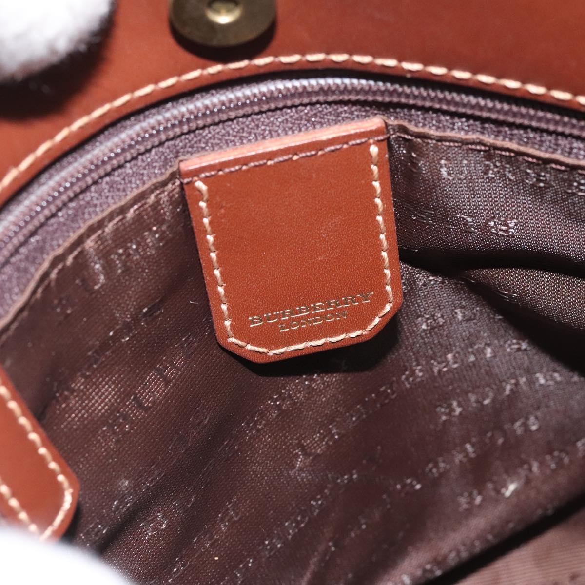 Burberry Haymarket Beige Canvas Handbag (Pre-Owned)