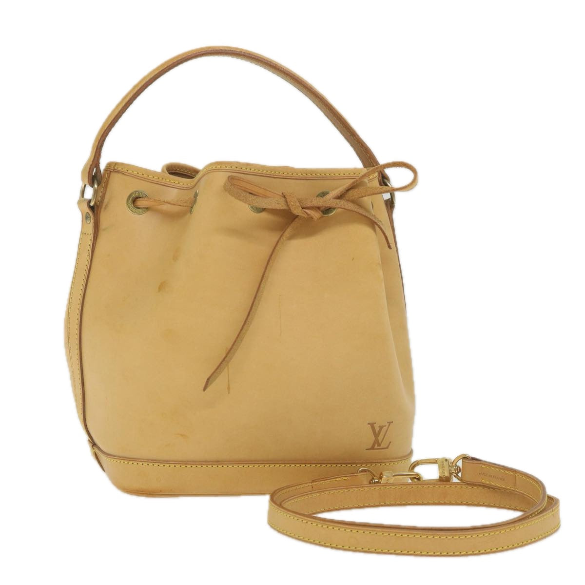 Louis Vuitton Noe Beige Leather Handbag (Pre-Owned)