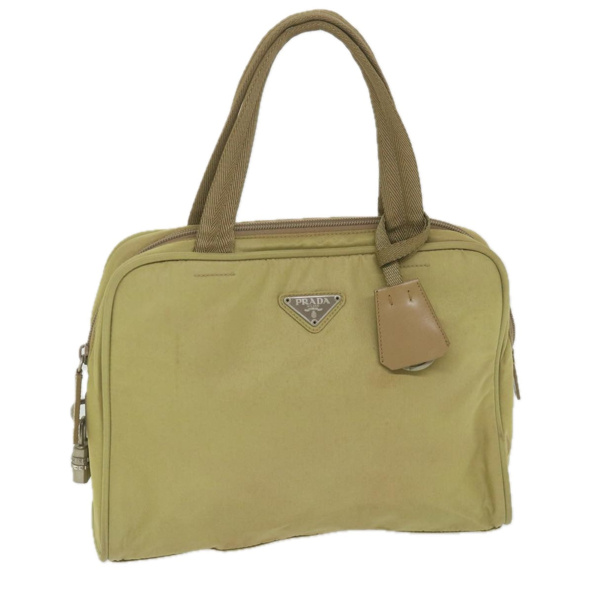 Prada Beige Synthetic Handbag (Pre-Owned)