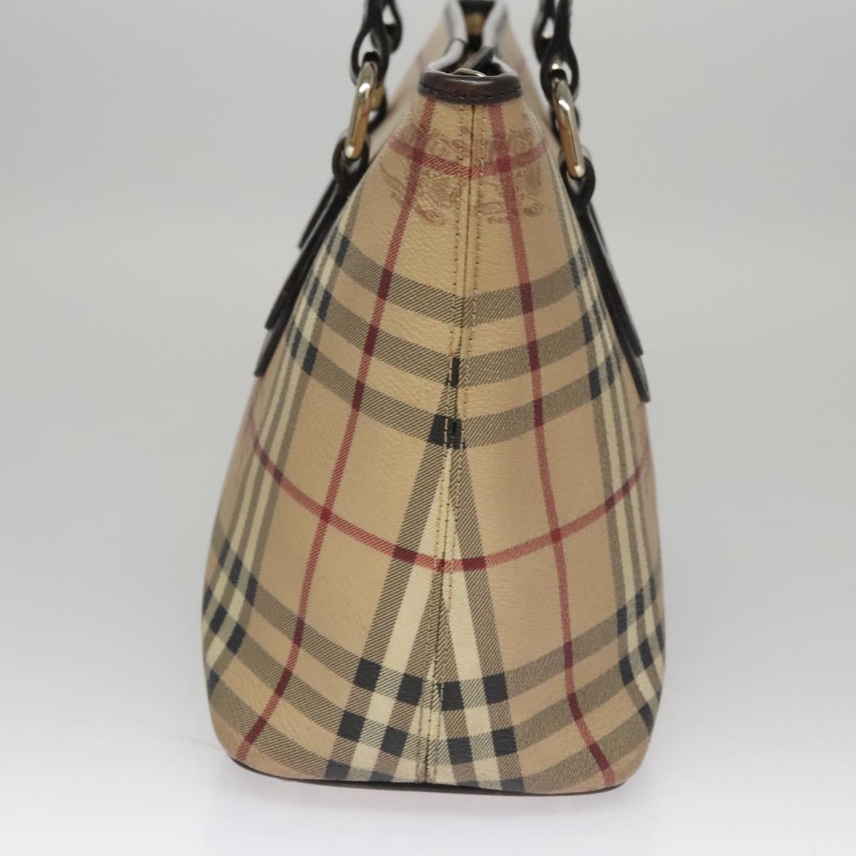 Burberry Nova Check Beige Canvas Tote Bag (Pre-Owned)