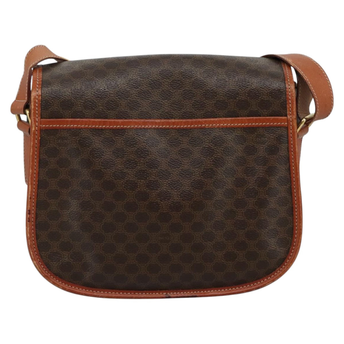 Céline Macadam Brown Canvas Shoulder Bag (Pre-Owned)