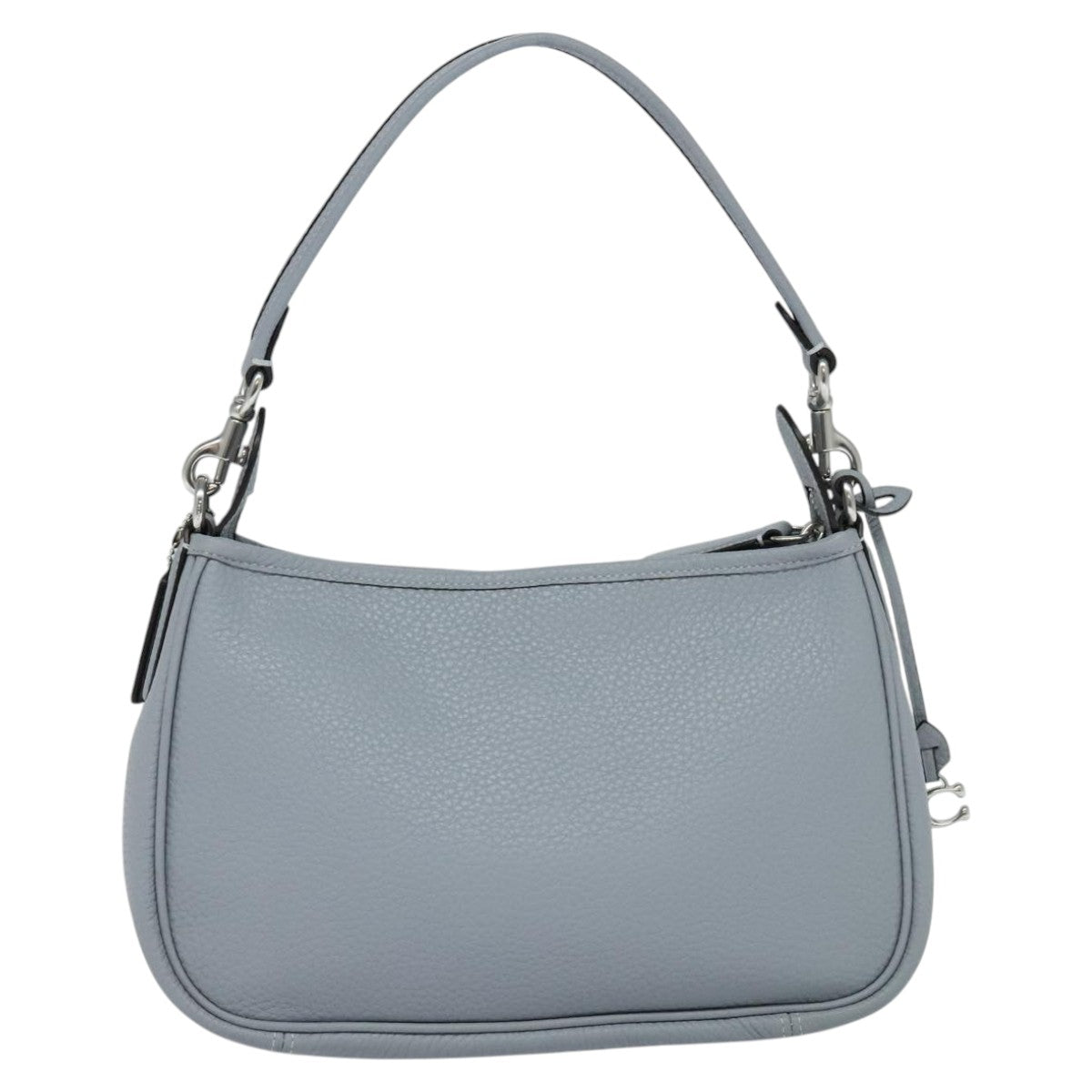 Coach Pebbled Blue Leather Shoulder Bag (Pre-Owned)
