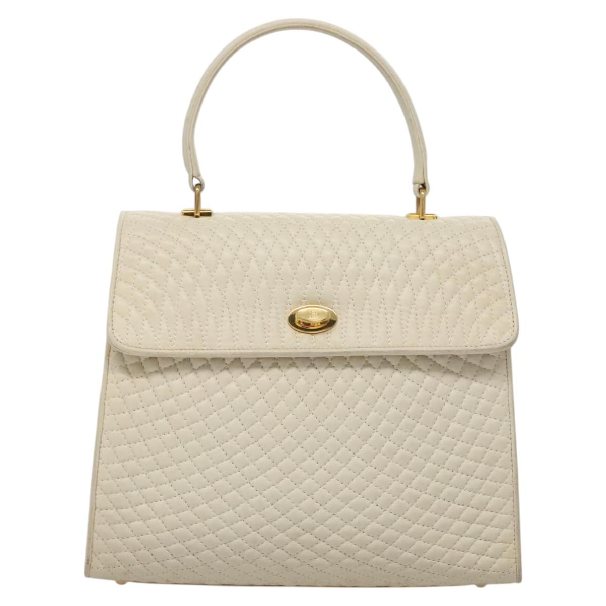 Bally White Leather Handbag (Pre-Owned)