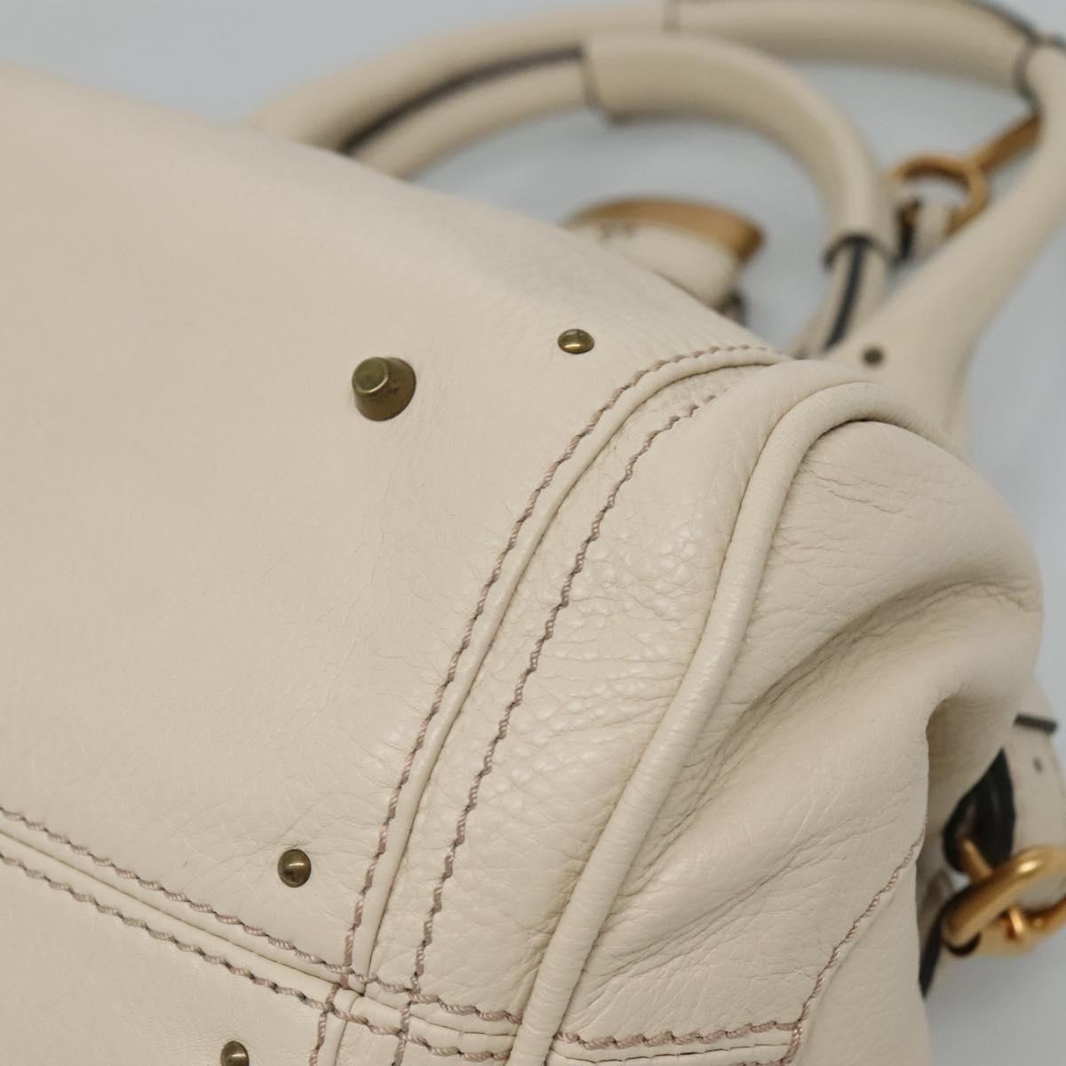 Chloé Paddington White Leather Handbag (Pre-Owned)