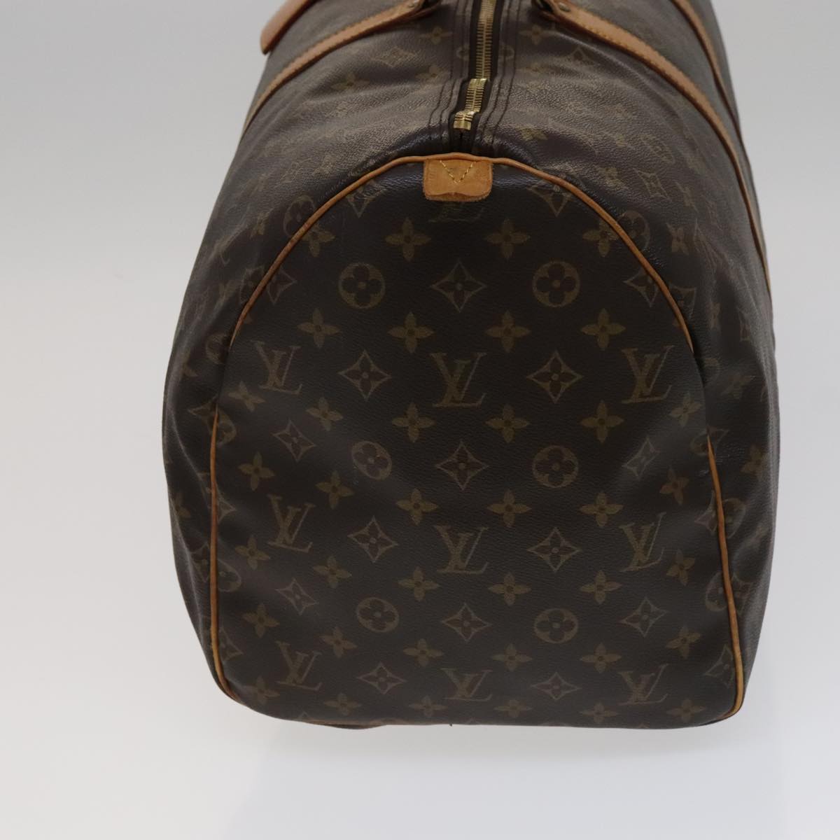 Louis Vuitton Keepall 55 Brown Canvas Travel Bag (Pre-Owned)