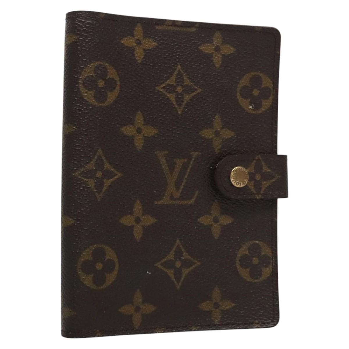 Louis Vuitton Couverture Agenda Fonctionnel Pm Brown Canvas Wallet (Pre-Owned)