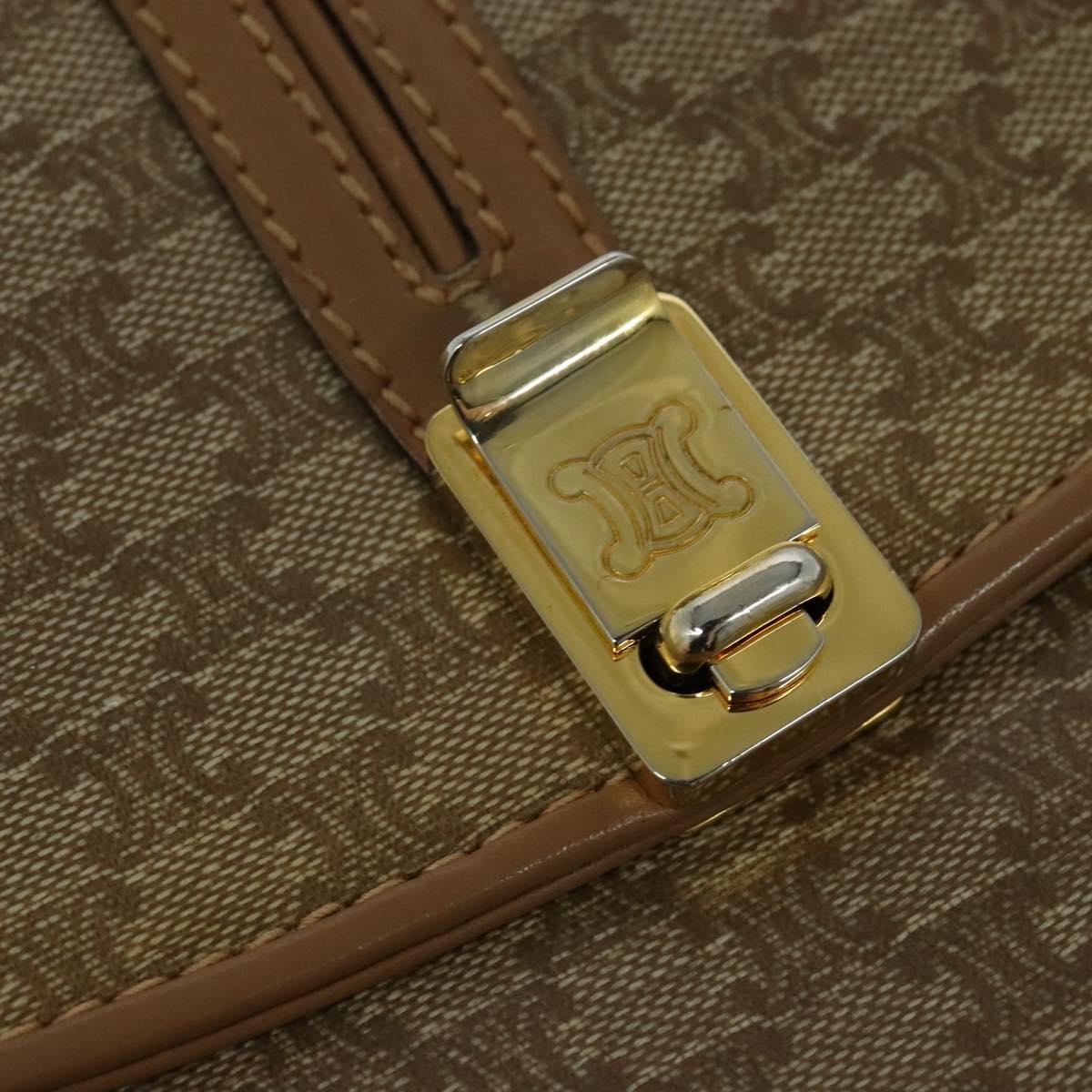 Céline Macadam Beige Canvas Shoulder Bag (Pre-Owned)