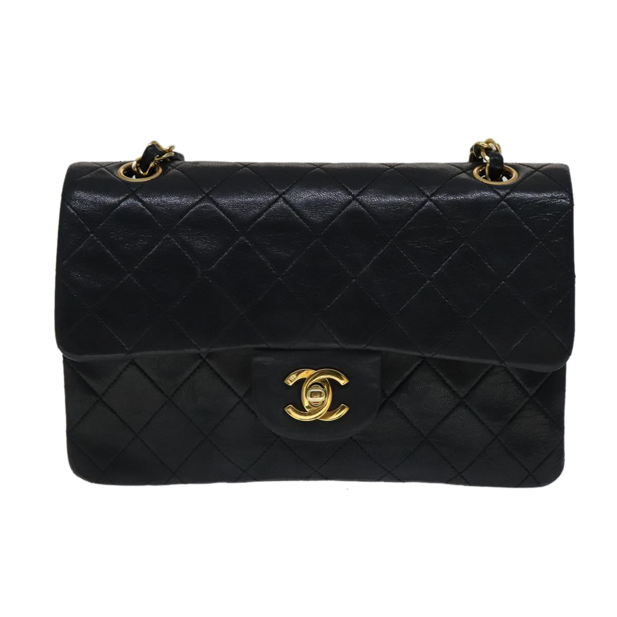Chanel Timeless Black Leather Shoulder Bag (Pre-Owned)