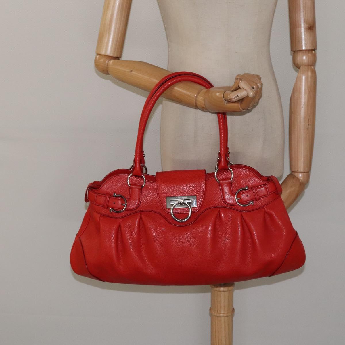 Salvatore Ferragamo Marisa Red Leather Handbag (Pre-Owned)
