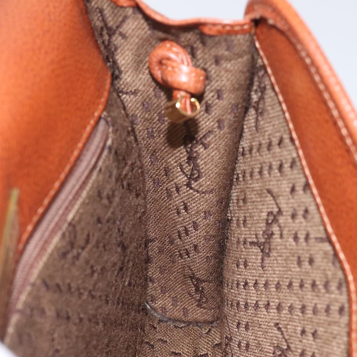 Saint Laurent Enveloppe Brown Leather Shoulder Bag (Pre-Owned)