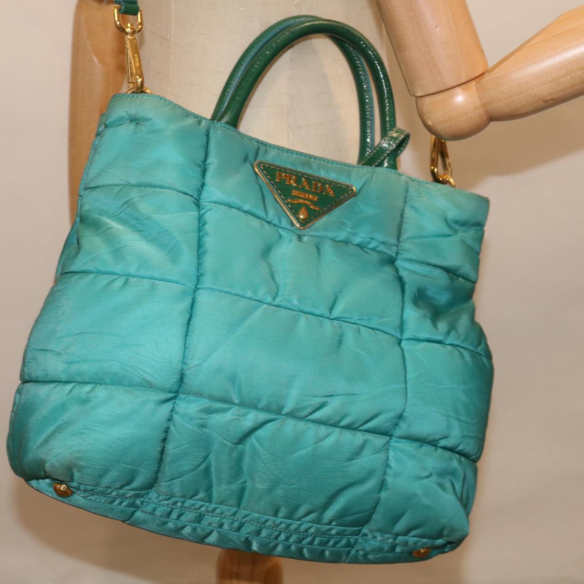 Prada Blue Synthetic Handbag (Pre-Owned)