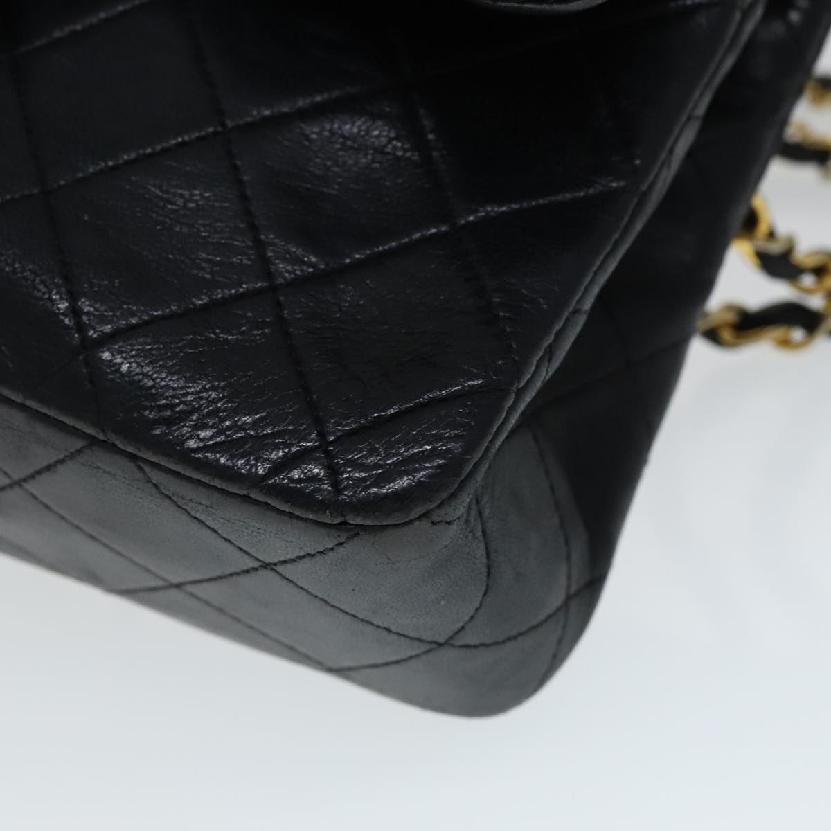 Chanel Timeless Black Leather Shoulder Bag (Pre-Owned)