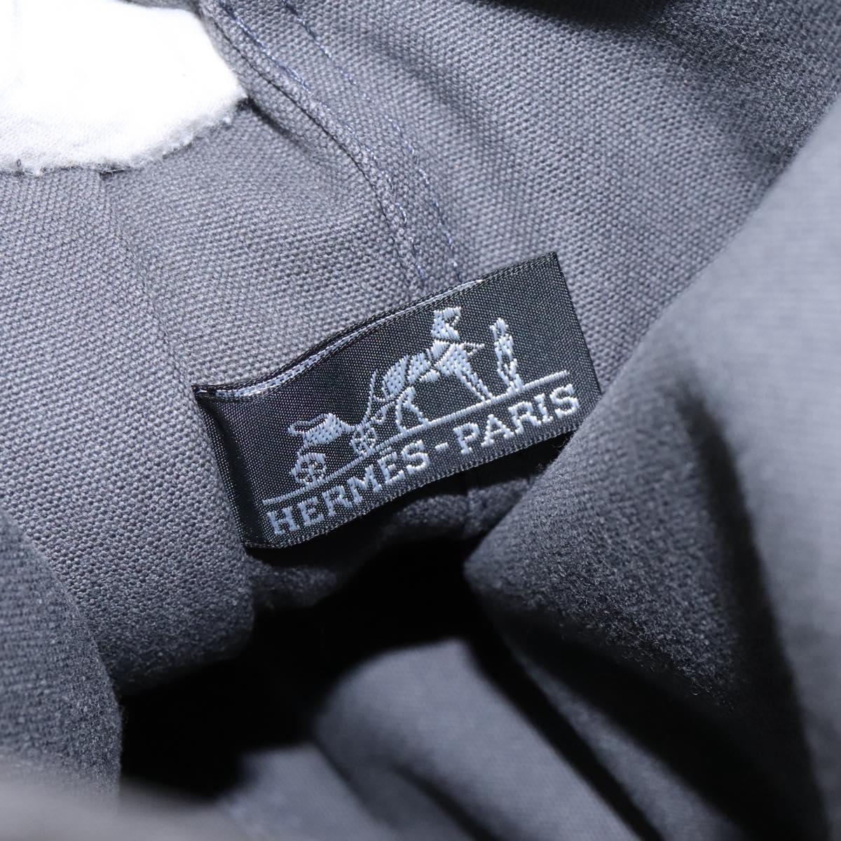 Hermès Herline Grey Canvas Shoulder Bag (Pre-Owned)