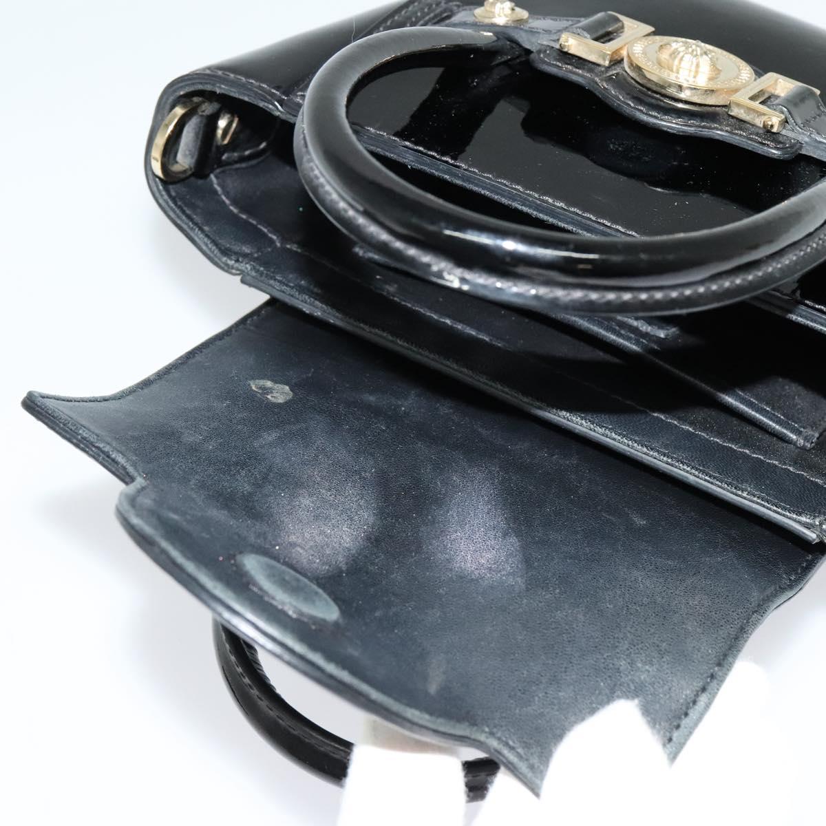Versace Black Patent Leather Handbag (Pre-Owned)